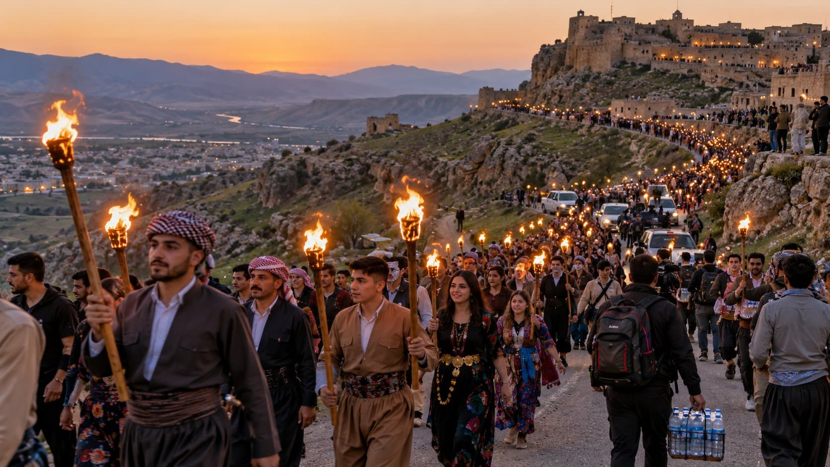 Newroz-Fackelzug in Akre 5