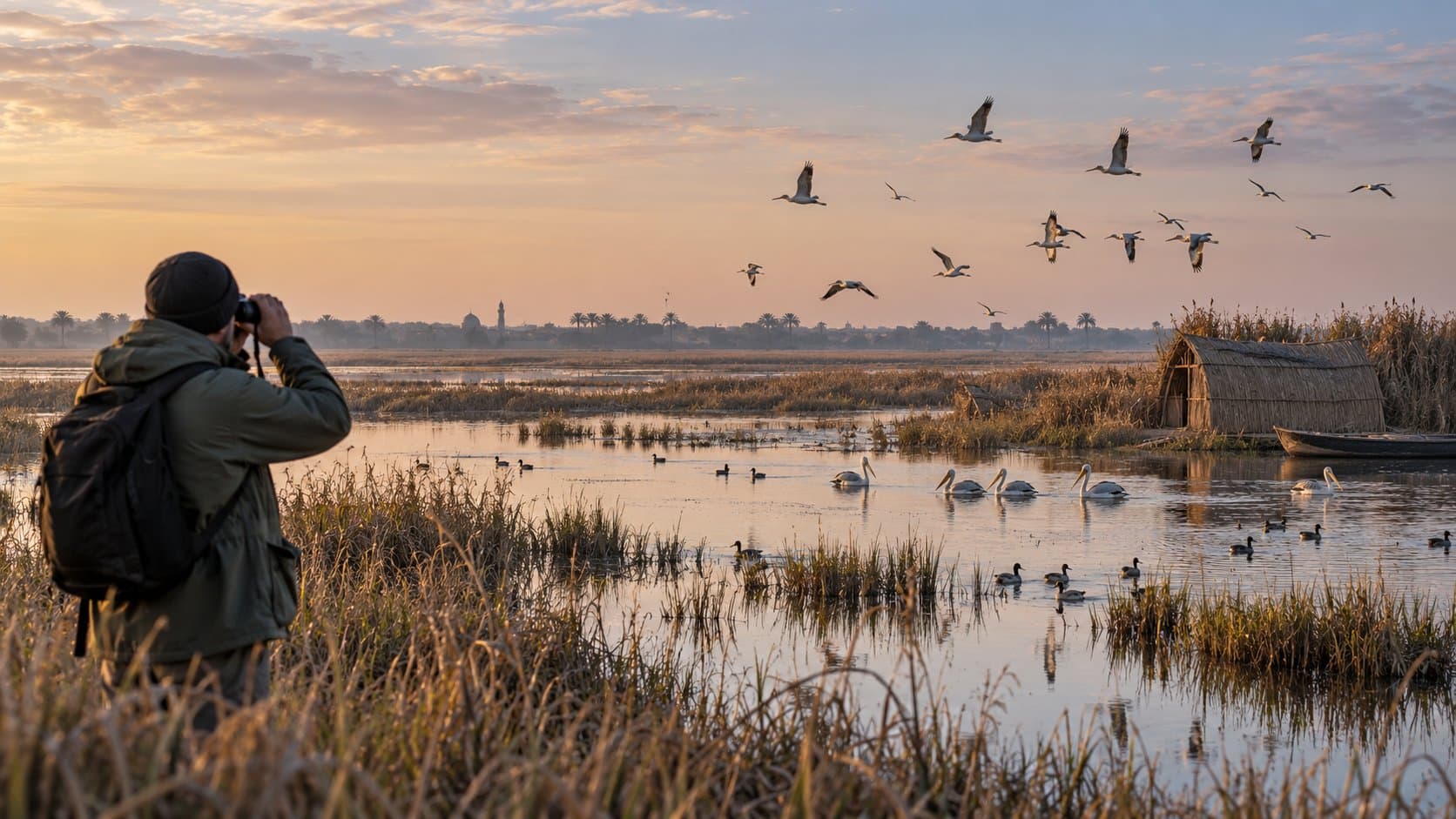 Winter-Vogelbeobachtung in den Zentralen Marschen